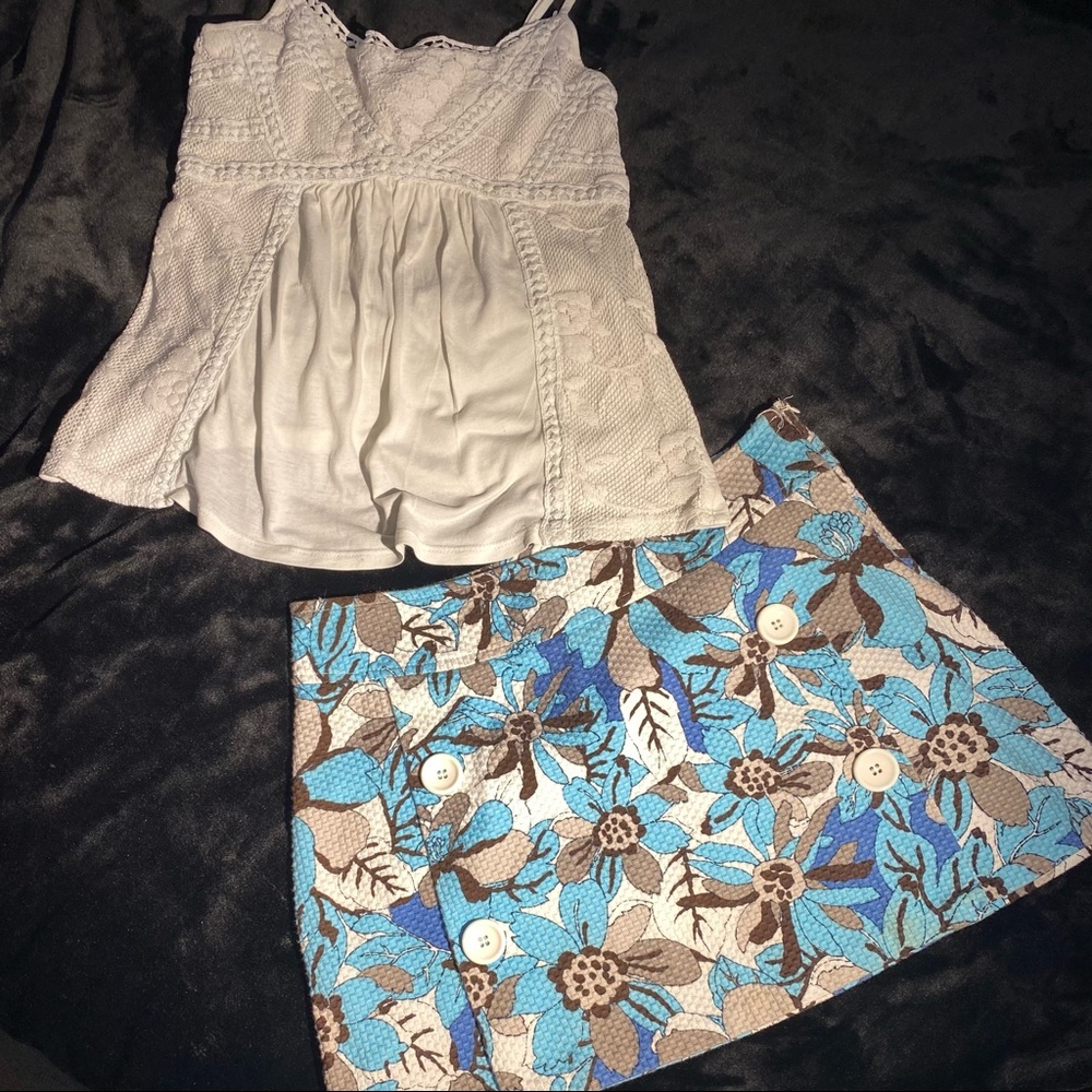 American Eagle🦅xs  top with skirt S summer bundle.LAST CHANCE MAKE OFFER**